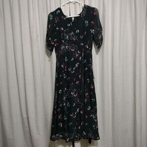 Boho-Chic Free People Bonnie Midnight Midi Dress